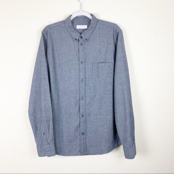 Everlane Other - Everlane Mens Blue Gray Button Down Collared Oxfor